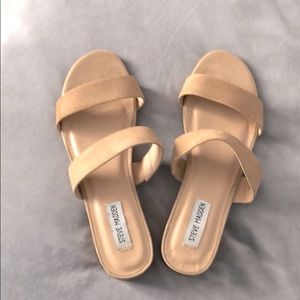 Steve Madden Nude Suede Sandals